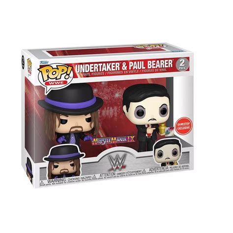 Funko Pop! and Pin WWE Wrestlemania IX Undertaker & Paul Bearer GameStop Exclusive 2-PackFunko ...