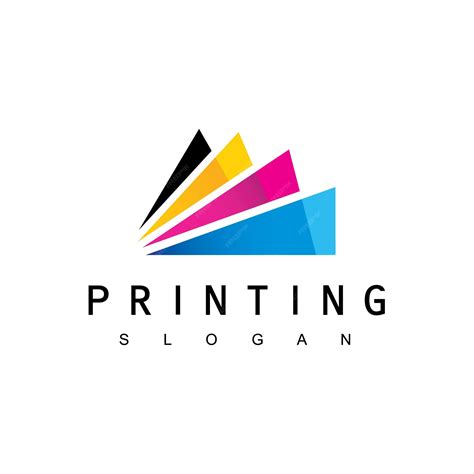 Premium Vector | Digital Print Logo Design Template Using Paper Icon