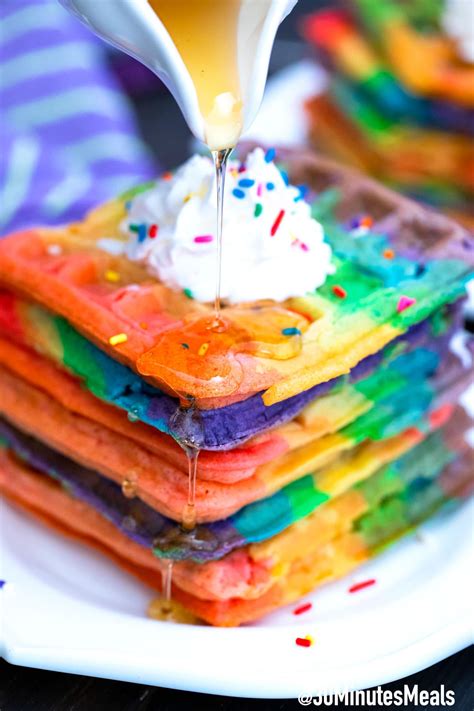 Rainbow Waffles Recipe