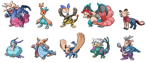 Hoenn Gym Leaders reimaged as Pokemon by SpriterChem on DeviantArt