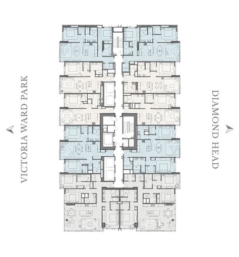 Residences - Victoria Place | Apartment floor plans, Residential building plan, Apartment ...