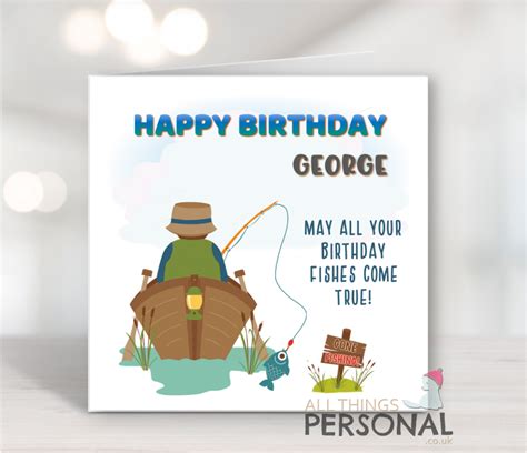 Funny Fishing Birthday Card - All Things Personal