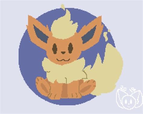 Flareon Pixel Art | Beads And Pixels Amino Amino