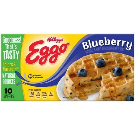 Kellogg's Eggo Blueberry Waffles, 10 count, 12.3 oz - Walmart.com