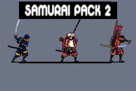 Samurai Pixel Art Sprites Pack 2 Download - CraftPix.net