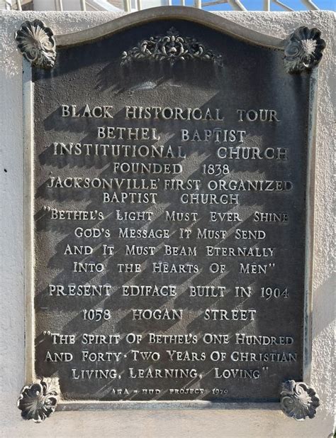 Bethel Baptist Institutional Church Historical Marker