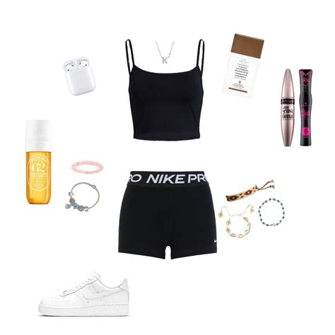 Cute Nike Pro Outfits, School Trip Outfit, Nike Shorts Outfit, Cute ...