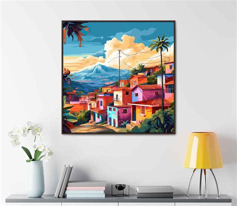 El Salvador Art Painting Salvadorian Town El Salvador Wall - Etsy