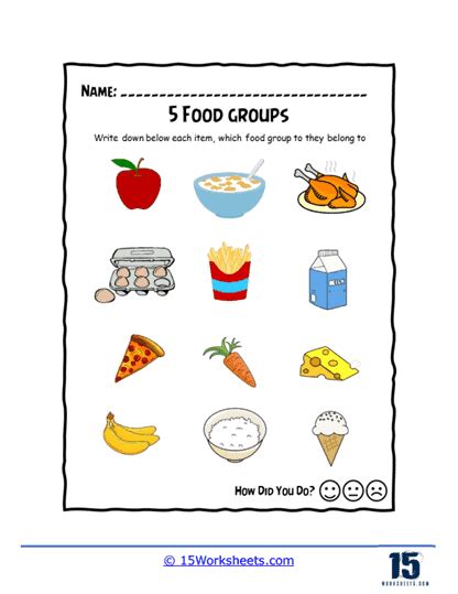 Food Categories Activity Sorting Printable Worksheets - Kidpid - Worksheets Library