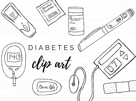 Diabetes Supplies Clip Art Bundle - Etsy