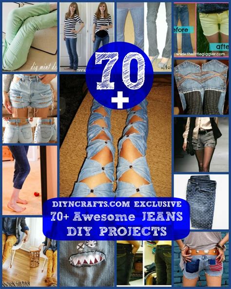 70+ Awesome Jeans DIY Projects {Refashioning, Slimming, Transforming} - DIY & Crafts