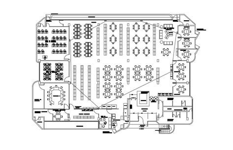 Library Layout Plan In AutoCAD File - Cadbull