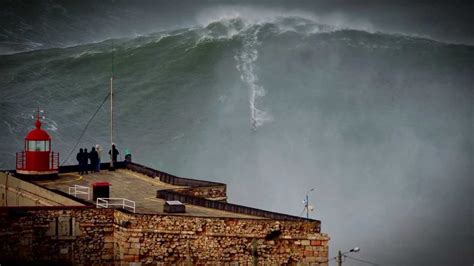 100ft World Record Wave, Garrett McNamara Surfing Nazare, Portugal ...