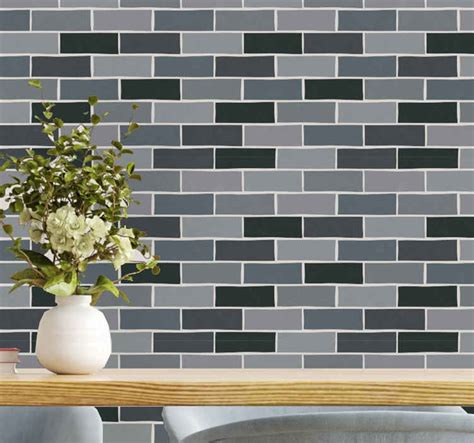 Grey brick effect wallpaper - TenStickers