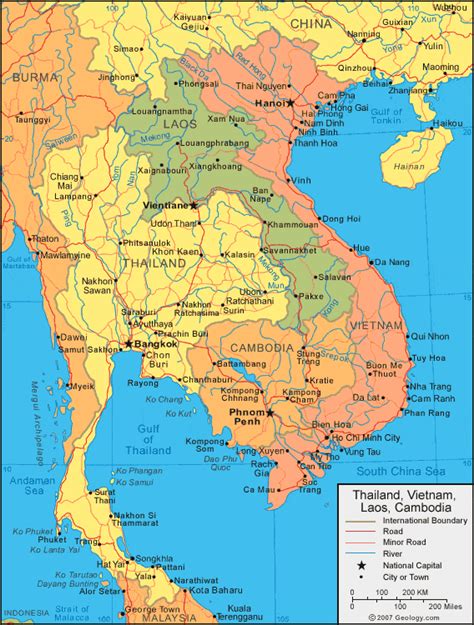 Cambodia Map and Satellite Image