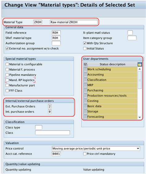 SAP MM Material Type - Define Attributes of Material Types in SAP