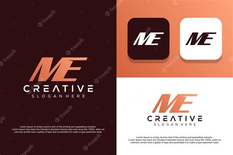 Premium Vector | Abstract monogram letter m e logo design