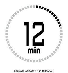 12 Minutes Countdown Timer Digital Counter Stock Vector (Royalty Free ...