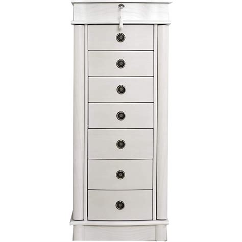 Hives & Honey Nora Standing Jewelry Armoire - White - Walmart.com ...