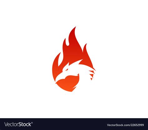 Dragon fire logo icon design Royalty Free Vector Image