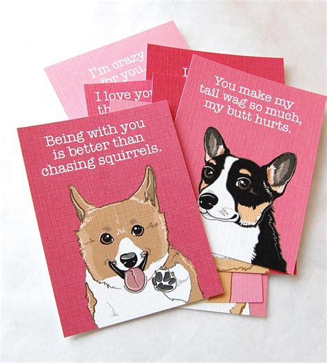 Corgi Valentine Cards Mini Eco-friendly Set of 8 | Etsy