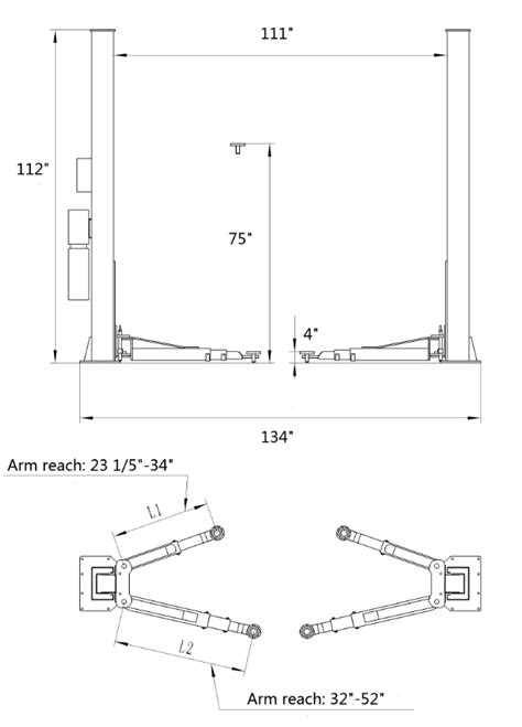 Floorplate 2-Post Car Lift 9000lbs Capacity | Toolots