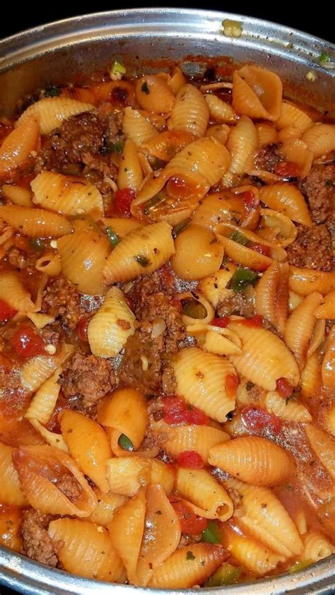 Conchitas con Carne (Mexican Hamburger and Shells) – Cooking With Barbara