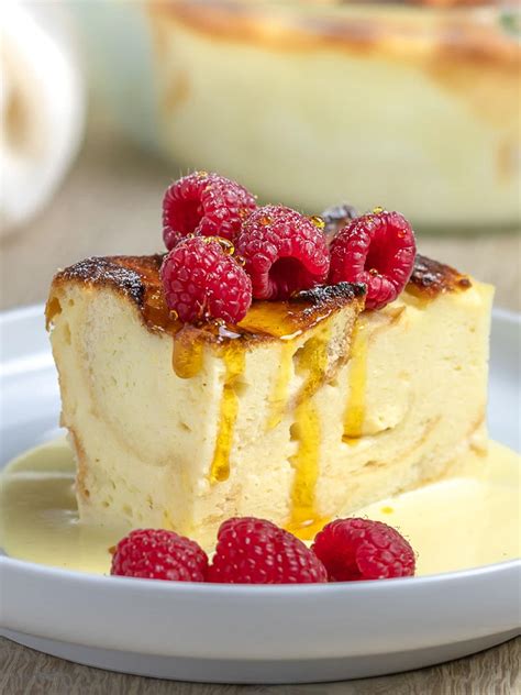 Custard Bread Pudding with Vanilla Sauce - Drive Me Hungry