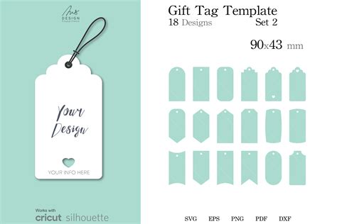 18 Gift Tag Templates SVG Cut File Graphic by AN8DesignHappiness ...