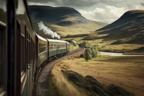 A Train Journey from London To Edinburgh Stock Illustration ...