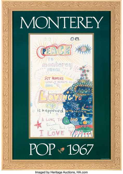 Beatles Art Collaboration for the Monterey Pop Festival Poster (US ...