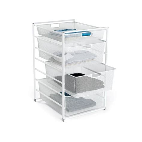 White Elfa Mesh Closet Drawers | Dandk Organizer