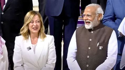 COP28 Summit: Italian PM Giorgia Meloni Poses Standing Next To PM Modi As World Leaders Gather ...