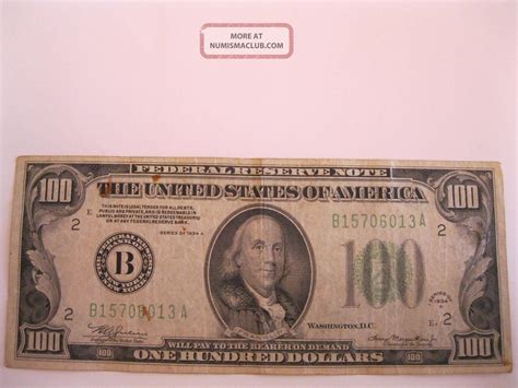 1934a One Hundred Dollar ($100) - Frnote