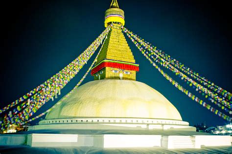 Stupa Boudhanath at night NEPAL Kathmandu MUKTIANTH YATRA 2013 Artmif ...