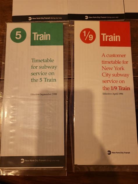 NYC MTA Subway Lot Timetables trains schedules vintage New York city ny ...