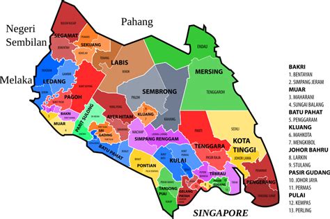 Johor new electoral map - Openclipart