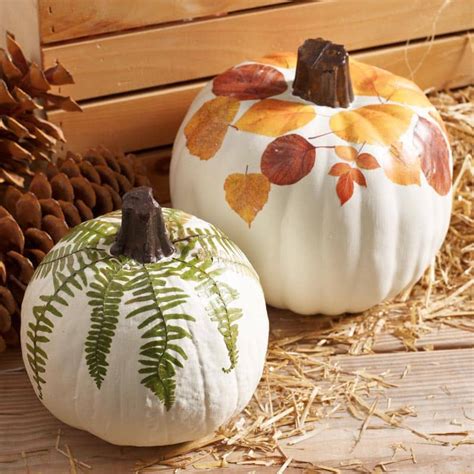 How-to Découpage Fall Leaves on a Pumpkin | Porch Daydreamer