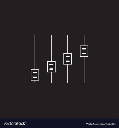 Slider bar thin line icon settings outline Vector Image