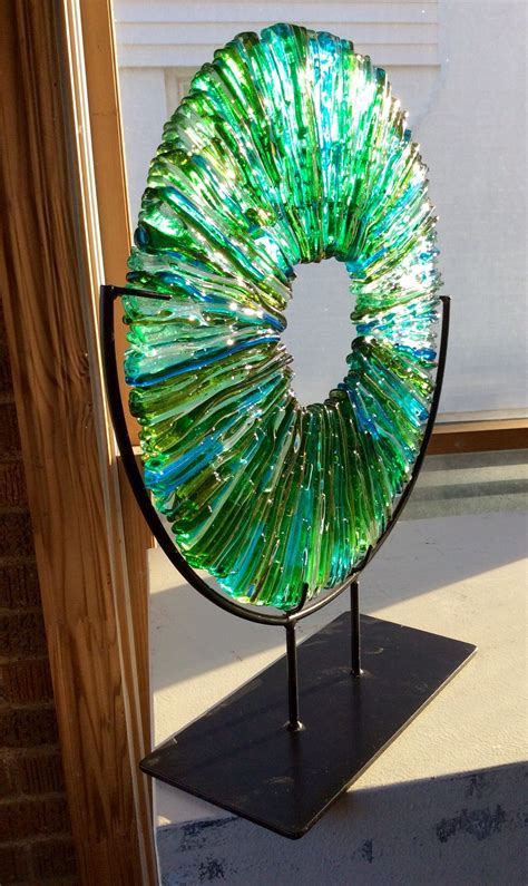 Larry Pile/Kessler Craftsman Kiln Glass Sculpture "Vitrium V" | Stained ...