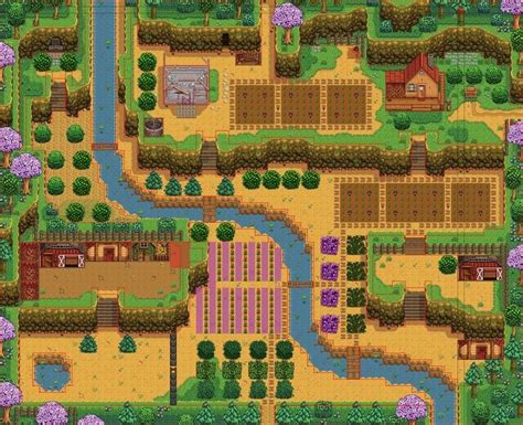 My Hilltop Farm Layout Goal - about 5% done in game! lol : StardewValley | Stardew valley ...