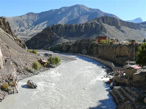 Kali Gandaki River in Kagbeni, Nepal Stock Image - Image of kali, nepal ...