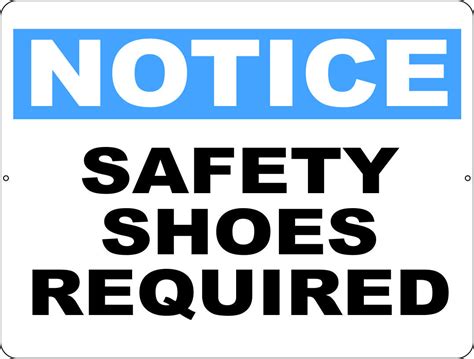 Notice Safety Shoes Required Sign – Signs by SalaGraphics