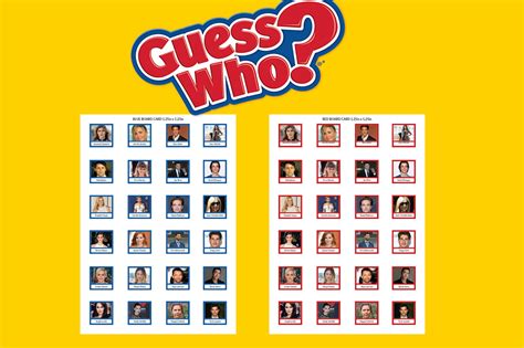 Celebrity Guess Who Template Printable Editable Guess Who - Etsy México