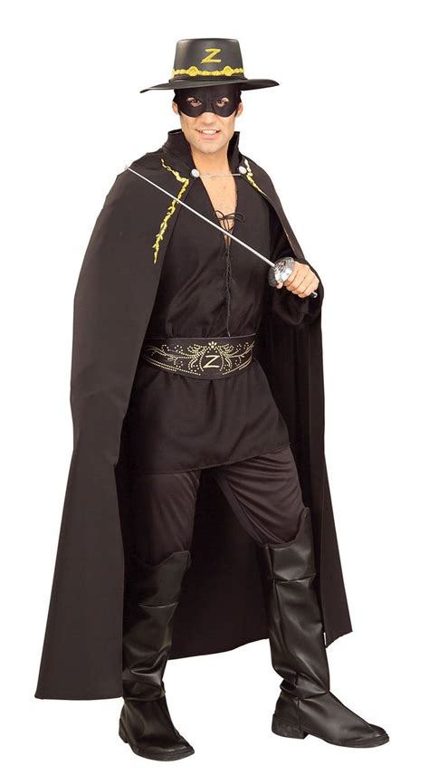 Zorro costume for male female with hat and cloak | Costume craze, Zorro ...