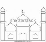 Mosqui Domes Minaret Coloring Page Design Stock Vector Royalty Free  sketch template