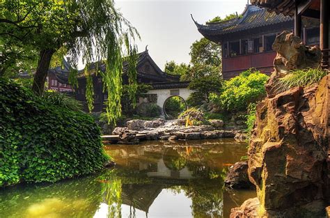 HD wallpaper: yuyuan garden, water, architecture, built structure, tree ...