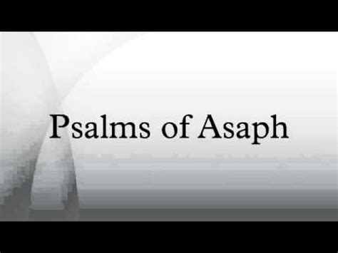 Psalms of Asaph - YouTube