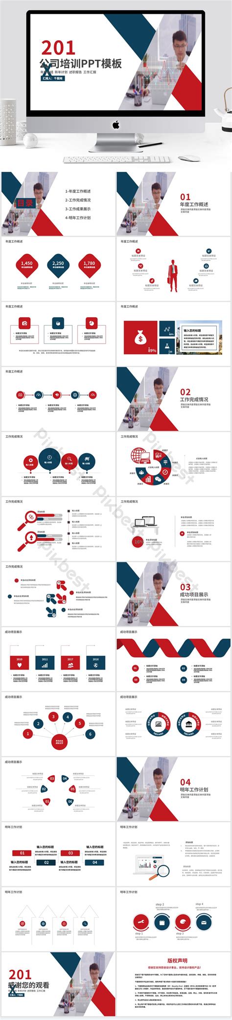 Company Training Report Report PPT Template PowerPoint | PPTX Template ...