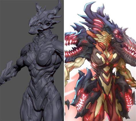 Voruna model vs Concept art 👀 : r/Warframe